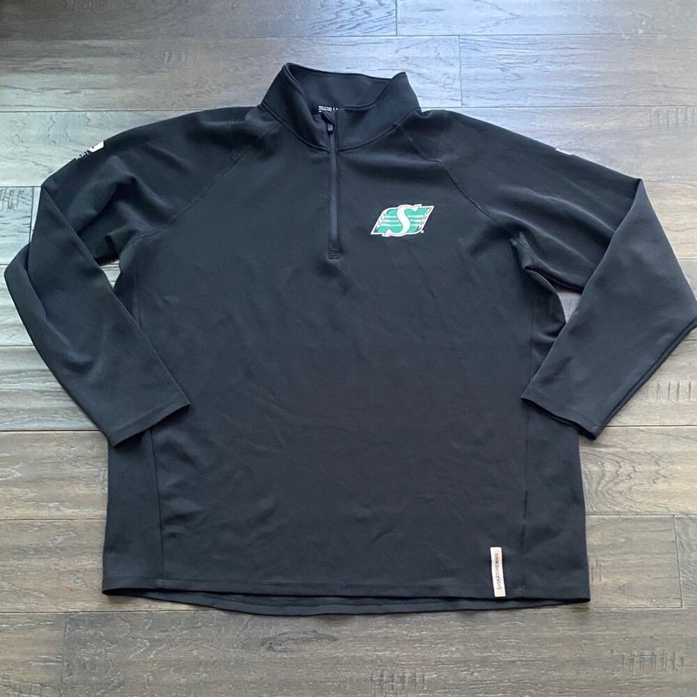 Saskatchewan CFL Football Quarter-Zip Pullover Mens Sz XXL Field Gear